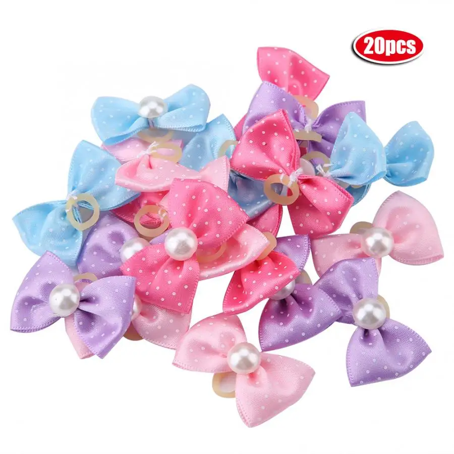 20pcs Pet Hair Clips Hair Barrette Pet Dogs Bows Rubber Band Cat Puppy Hair Clips Hairband Pet Grooming Accessories - Image 3