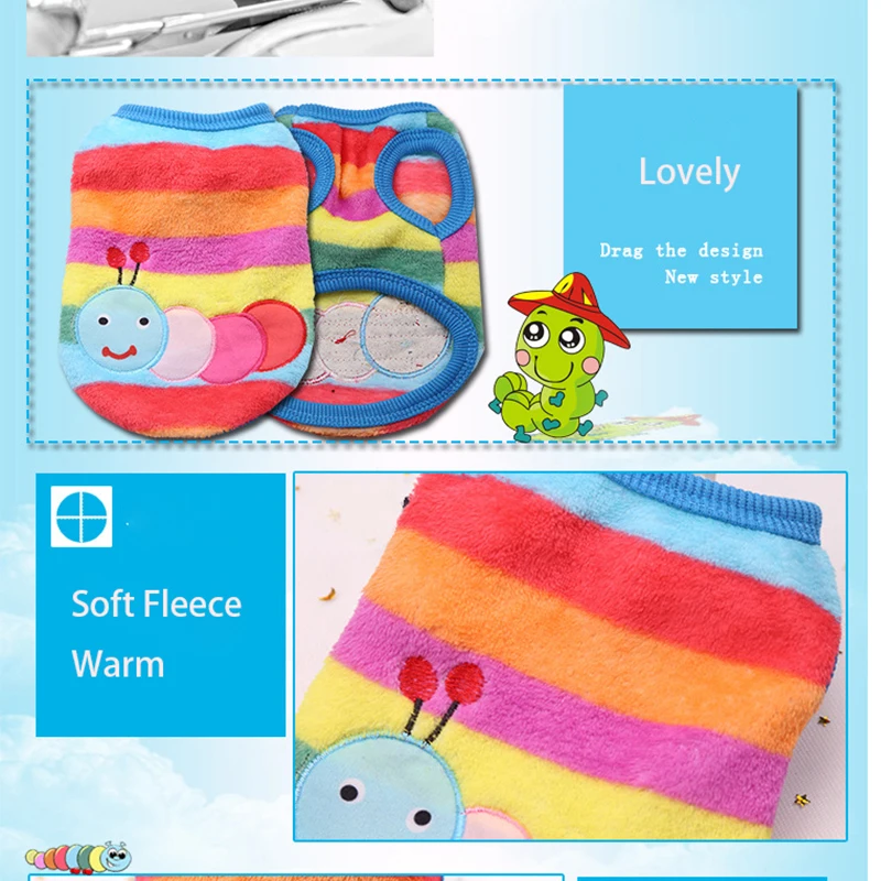 Cute Dog Clothes Winter Vest For Small Dogs Cats Warm Pets Sweater Soft Flannel Puppy Puffer Jacket Dog Accessories Supplies Xxs - Image 2