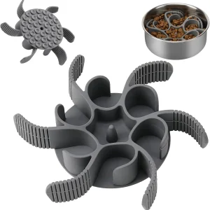 Dog Slow Feeder Bowls Silicone Spiral Pet Food Feeder Insert to Slow Down Eating for Large Medium Small Breed Dogs