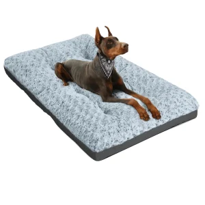 Dog Beds Mats for Medium Small Dogs Breeds Soft Comfortable Pet Bed Plush Dog Cage Mat Deluxe Plush Anti-Slip Pets Kennel Pad
