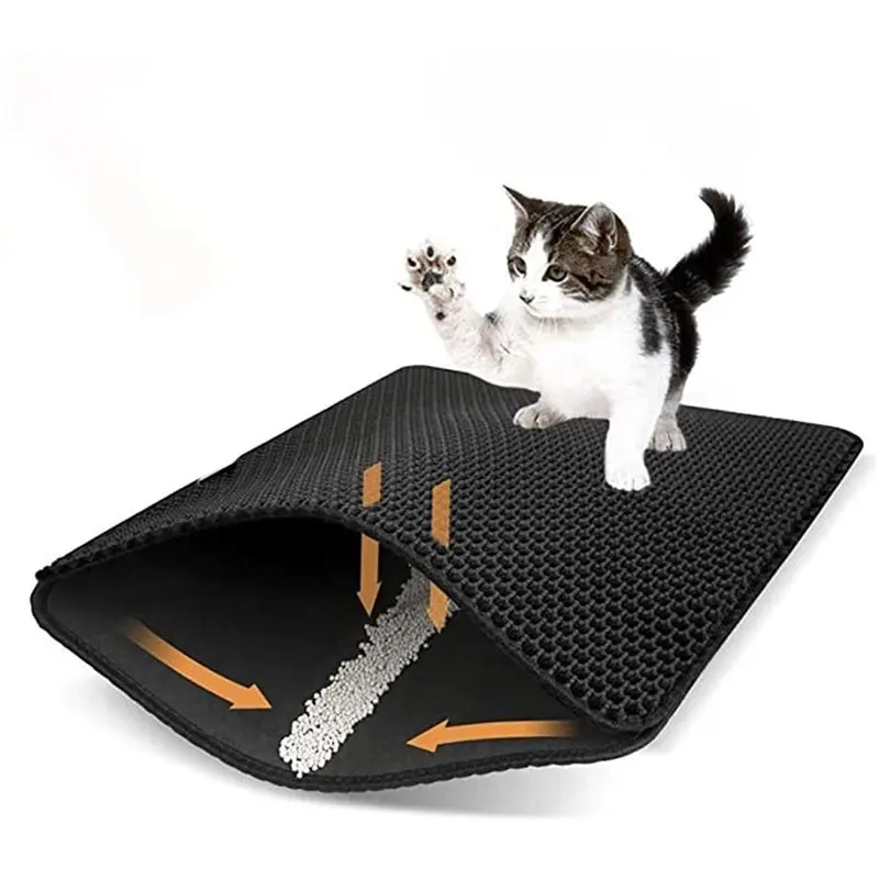 Pet Litter Mat Waterproof Double Layer Pet Litter Mat Non Slip Mat Washable Cat Mat Pet Supplies - Image 5