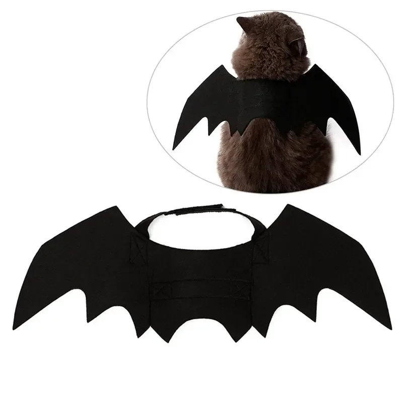 Halloween Cute Pet Clothes Black Bat Wings Harness Costume Cosplay Cat Dog Halloween Party for Pet Supplies - Image 2