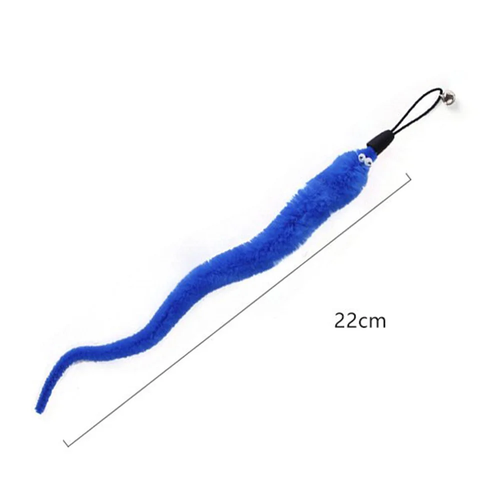 5Pcs Funny Cat Tickling Stick Plush Worms Teaser String with Bells Replacement Catcher Kitten Play Interactive Pet Supplies - Image 4