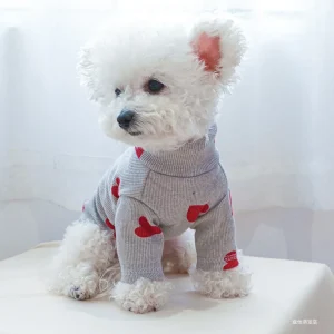 PETCIRCLE Dog Puppy Clothes Shirt Fit Small Dog Pet Cat All seasons Love printed Valentine's Day bottom shirt