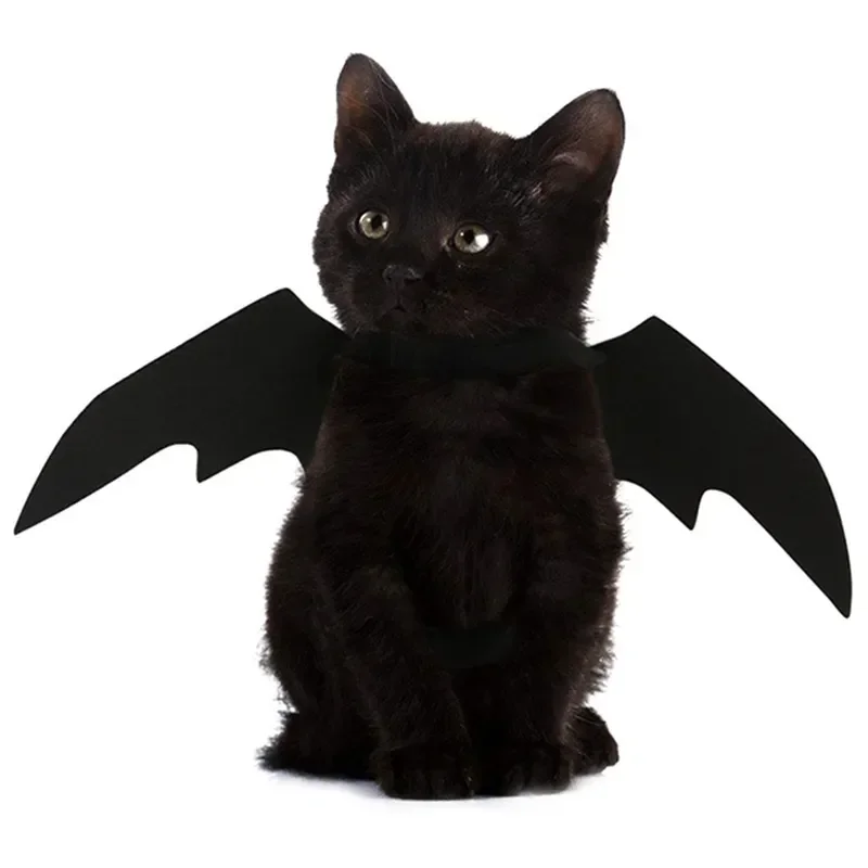 Halloween Cute Pet Clothes Black Bat Wings Harness Costume Cosplay Cat Dog Halloween Party for Pet Supplies - Image 3