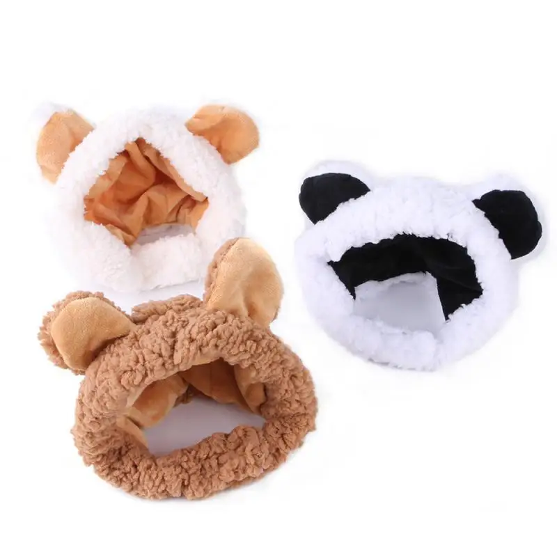 Funny Pet Cat Cute Hair Headgear Cosplay Small Dogs Kitten Knitted Hat Cat Costume Warm Winter Headdress Dog Supplies - Image 4