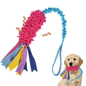 Dog Puppy Tug Toy Squeaky Toys Plush Dogs Toys, Soft Plush Tug of War Toys with Dog Ropes Knots for Fun and Teeth Cleaning