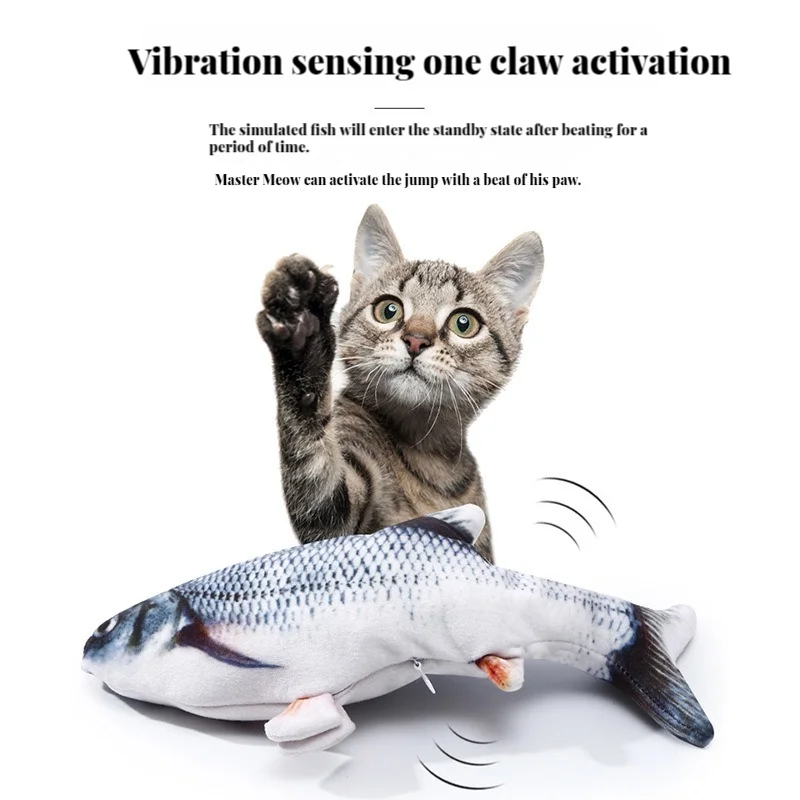 Electric Cat Toy Fish Pet Cat Toys Simulation Fish Swing Kitten Dance Fish Toy Funny Cats Chewing Playing Supplies USB Charging - Image 4