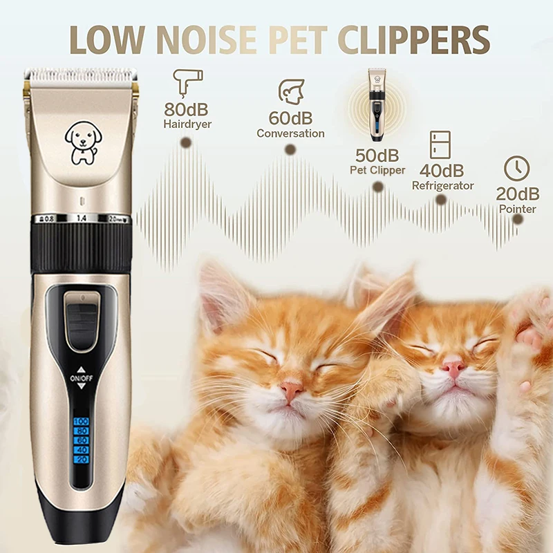 Dog Clipper Dog Hair Clippers Grooming (Pet/Cat/Dog/Rabbit) Haircut Trimmer Shaver Set Pets Cordless Rechargeable Professional - Image 4