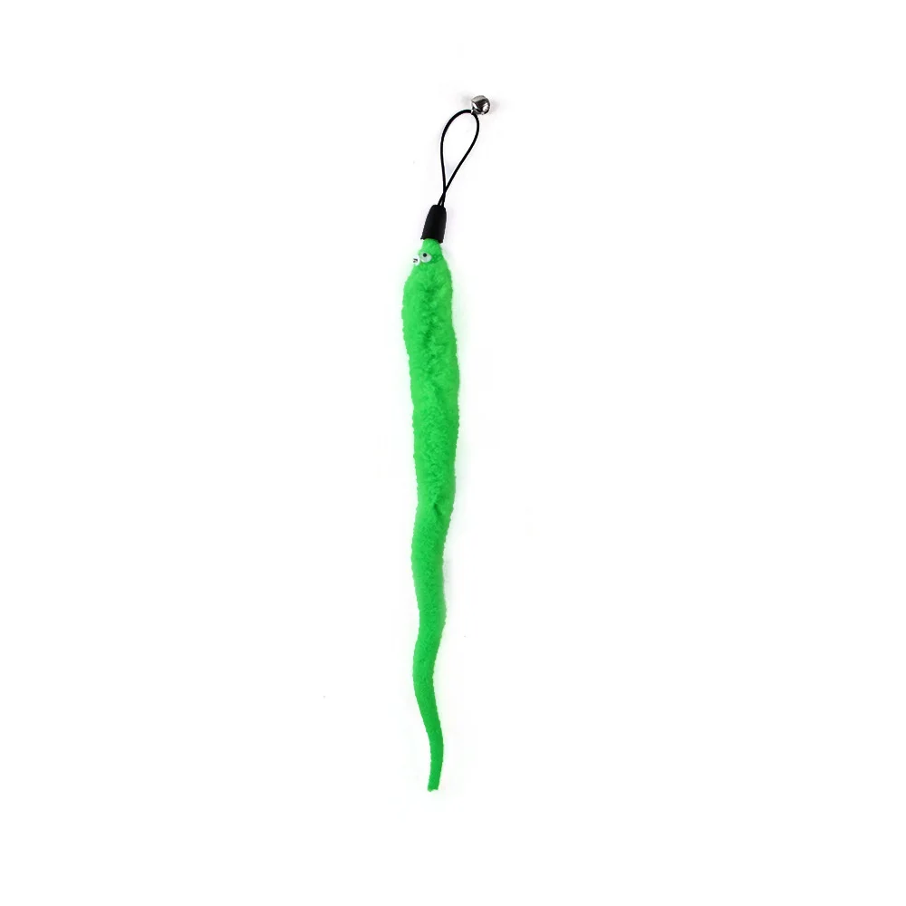 5Pcs Funny Cat Tickling Stick Plush Worms Teaser String with Bells Replacement Catcher Kitten Play Interactive Pet Supplies - Image 5