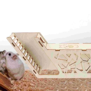 Wooden Hideout Small Animals Toy Hamster Houses Cage Rat Squirrel House Pet Supplies Accessories Habitat Home Garden