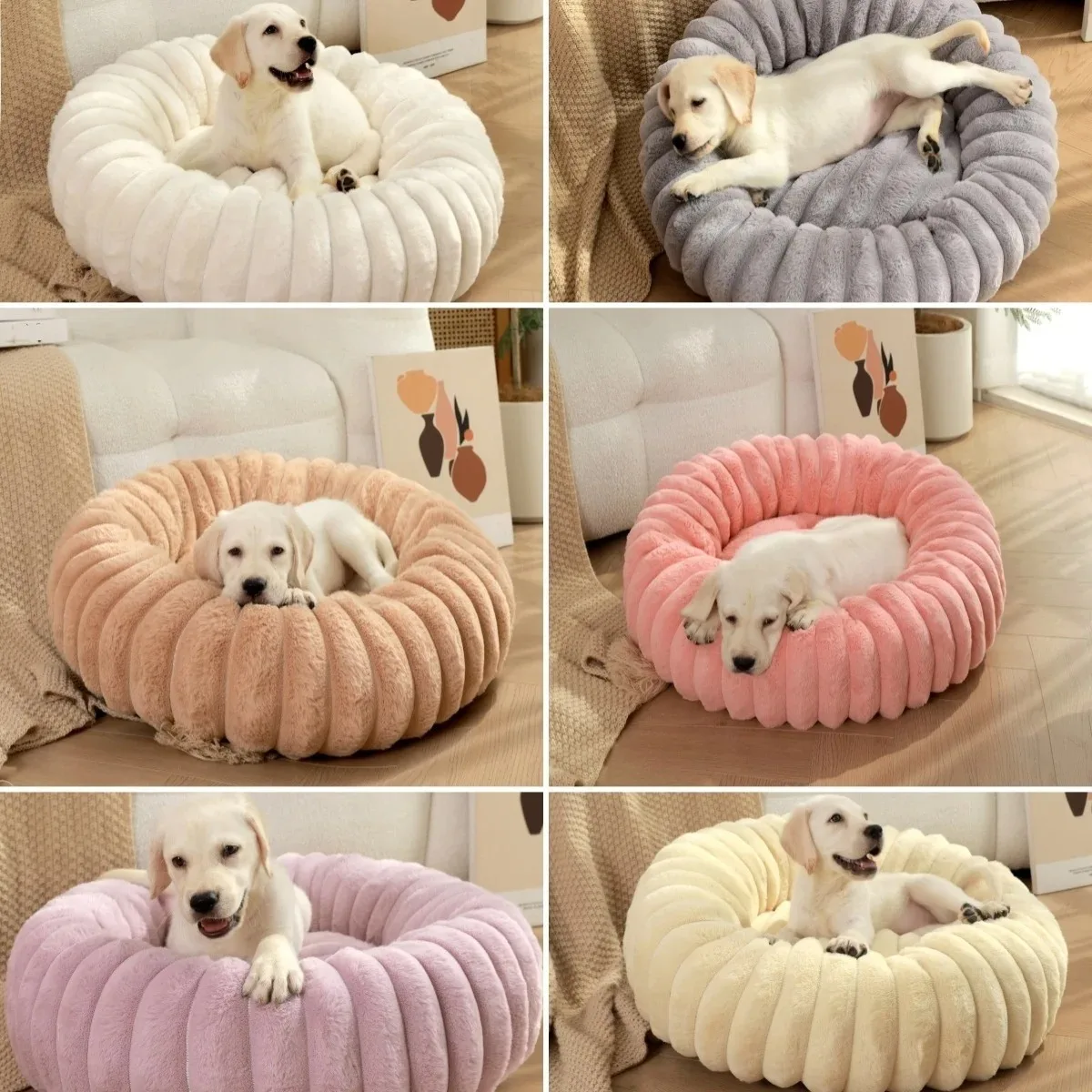 Dog Bed Small Dog Mat Blanket Pets Dogs Large Puppy Accessories Pet Cushions Breeds Beds Cats Bad Sofa Big Fluffy Kennel Medium - Image 3