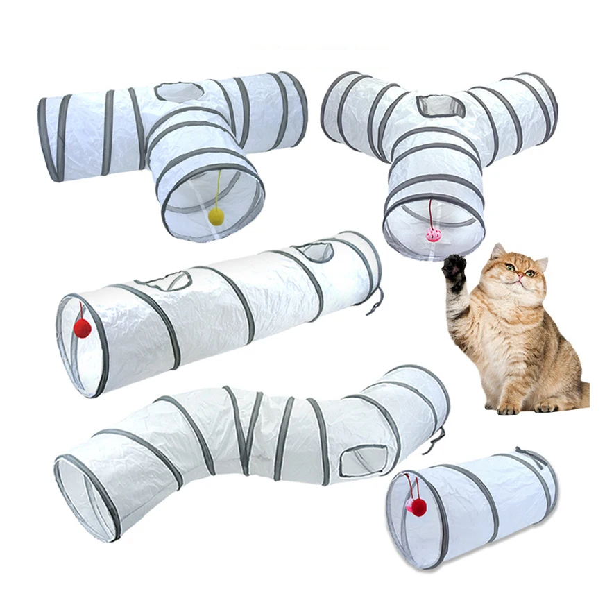 Cats Tunnel Foldable Pet Cat Toys Kitten Pet Training Interactive Fun Toy Tunnel Bored For Puppy Kitten Rabbit Play Tunnel Tube - Image 6