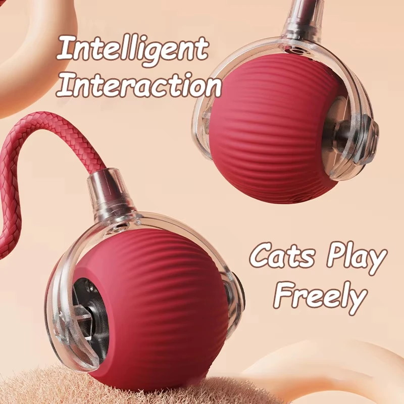 Hot Electric Dog Ball Toys Automatic Rolling Ball Rechargeable Smart Pet Interactive Plush Toy Dog Cat Training Imitate Mouse - Image 3