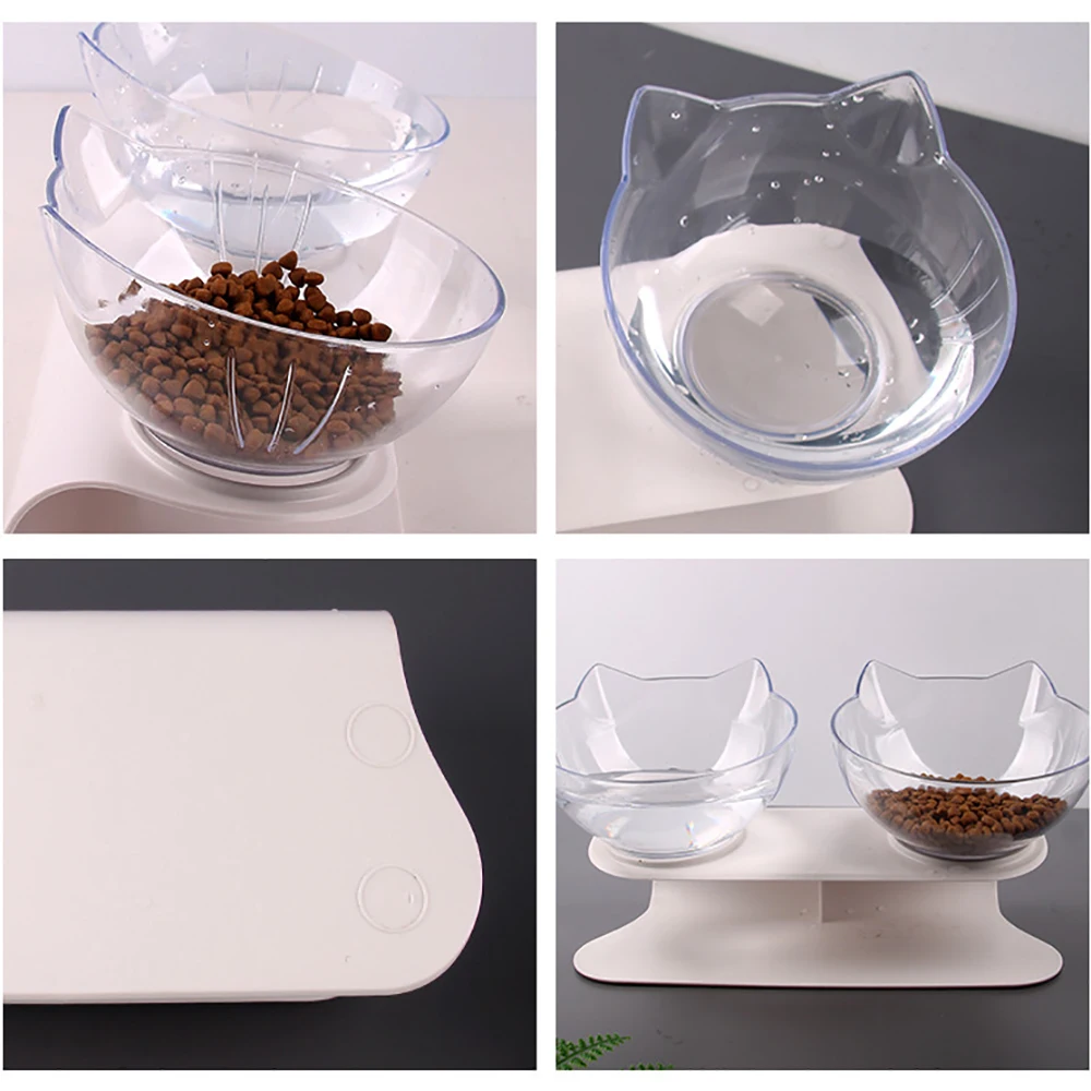 Non-Slip Cat Single Double Pet Bowls With Stand Food Feed And Water Bowls Inclination Stand Cats Feeders Feeding Kitten Supplies - Image 5