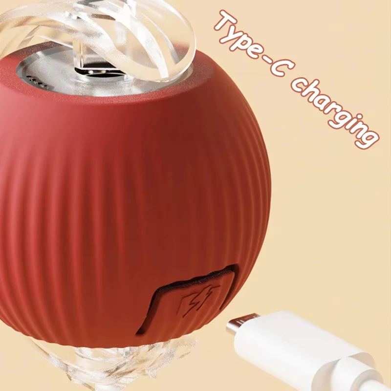 Hot Electric Dog Ball Toys Automatic Rolling Ball Rechargeable Smart Pet Interactive Plush Toy Dog Cat Training Imitate Mouse - Image 4