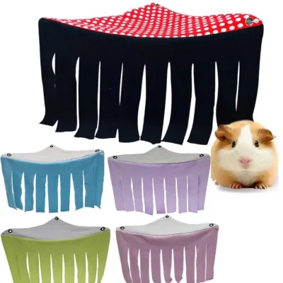 Tassel Strip Pet Tent Hideout Hideaway Guinea Pig Hamster Hedgehog Hammock Curtain Small Pets Hanging Bed Corner Nest Mat House