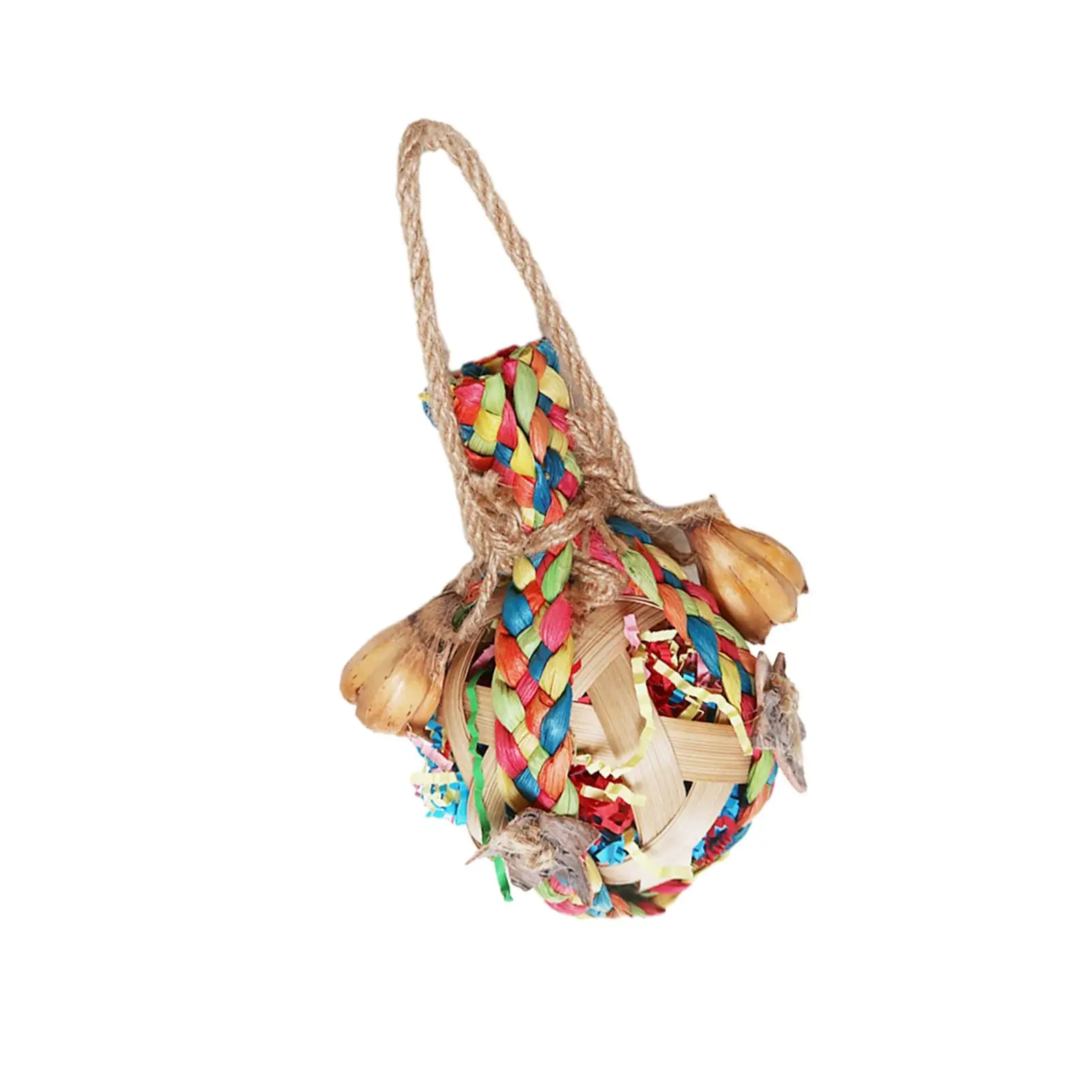 Large Parrot Toys Chew Toy Ball Cage Bite Hanging Training Bird Chewing Toy for Macaws Budgie Lovebird Finches Cockatoos - Image 3