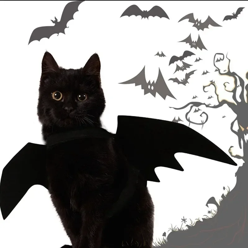 Halloween Cute Pet Clothes Black Bat Wings Harness Costume Cosplay Cat Dog Halloween Party for Pet Supplies - Image 4