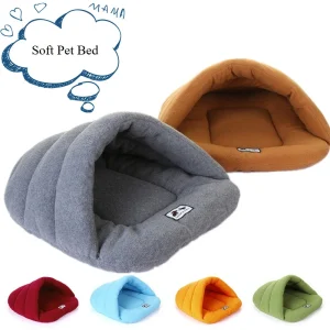 Slippers Shape Semi-Enclosed Pet Bed Cozy Cat Cave Dog Kennel for Indoor Small Medium Cats & Dogs Winter Warm Pet Sleeping Beds
